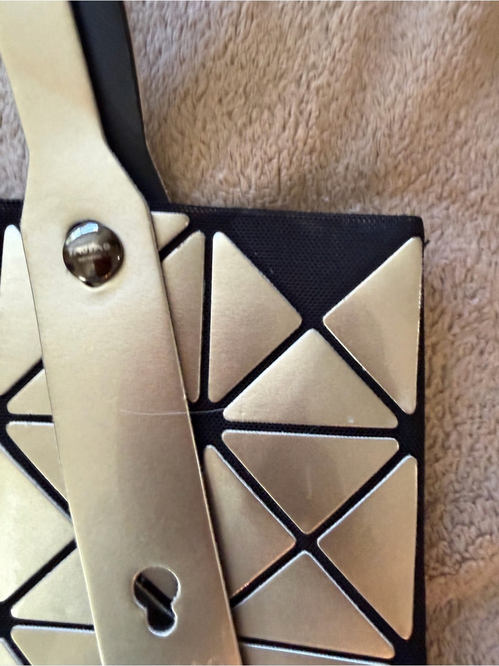 Issey Miyake silver Geometric BAOBAO Tote with Black Trim - Picture 9 of 12